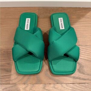 Steve Madden Emerald Green Slide Sandals